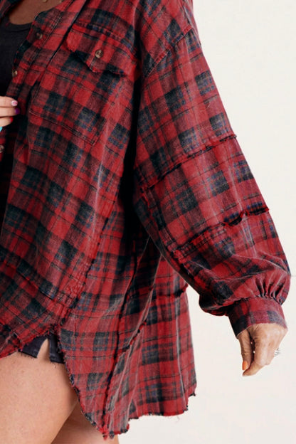 Tamsin Exposed Seam Plaid Shirt