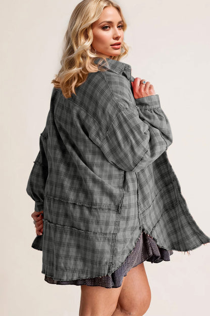 Tamsin Exposed Seam Plaid Shirt