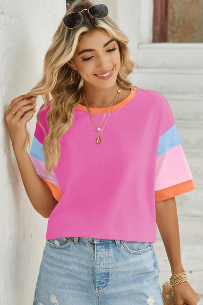 Calla Color Block Half-Sleeve Tee