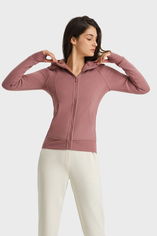 Elara Zip-Up Seam Detail Sports Jacket