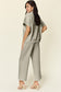 Chic Texture Half-Zip Top and Pants Lounge Set