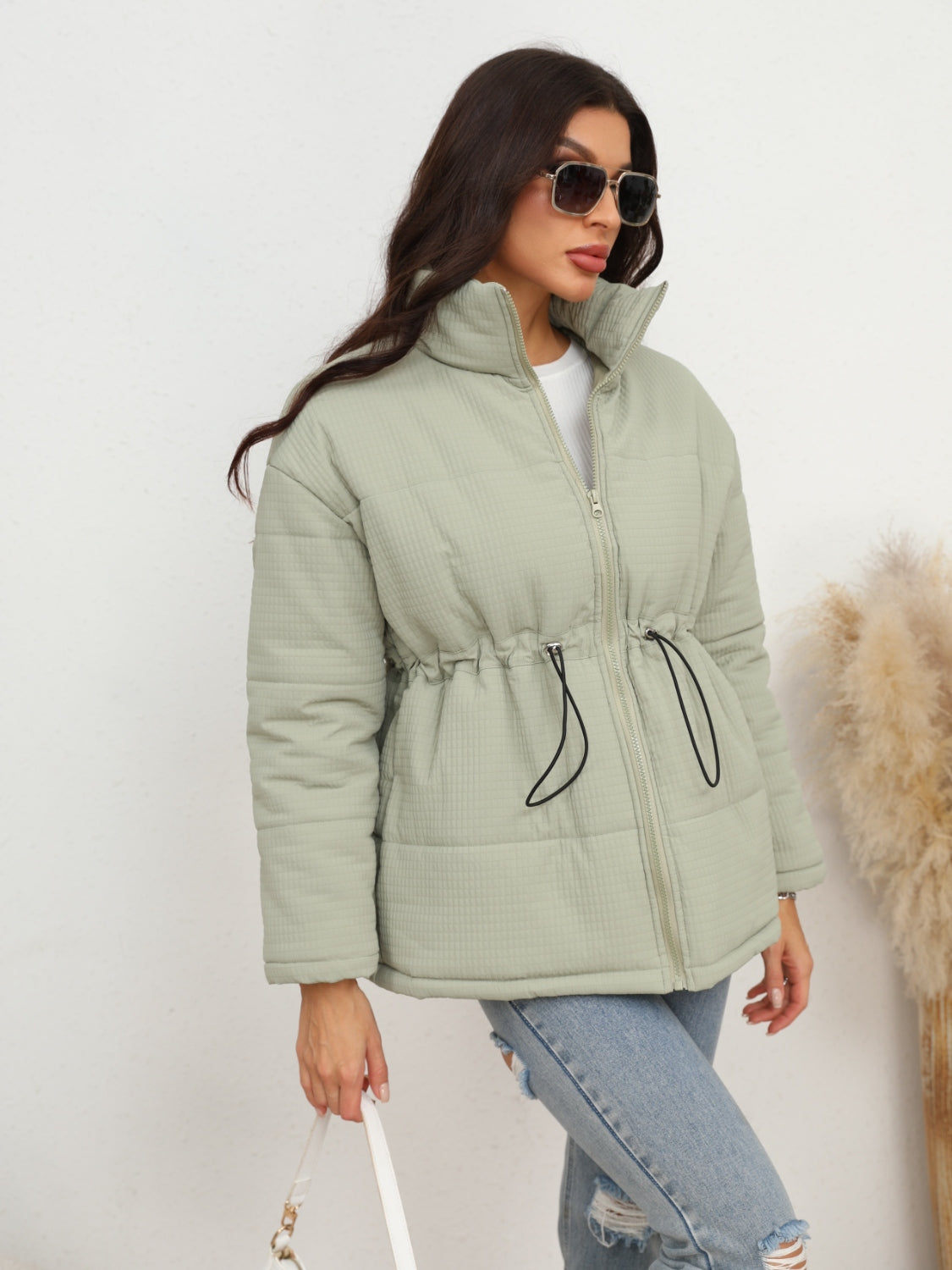 Aster Drawstring Waist Puffer Jacket