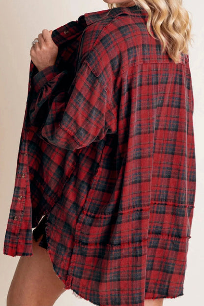 Tamsin Exposed Seam Plaid Shirt