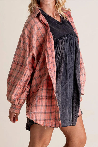 Tamsin Exposed Seam Plaid Shirt