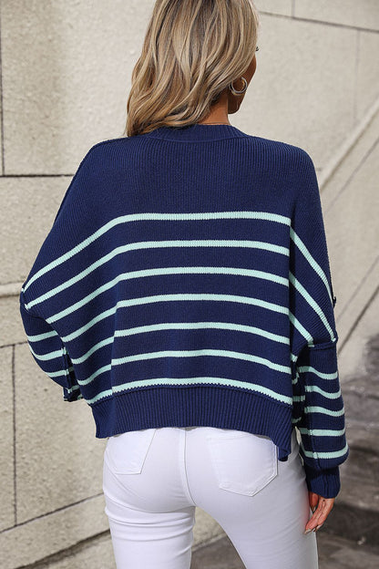 Delphine Striped Pullover Sweater