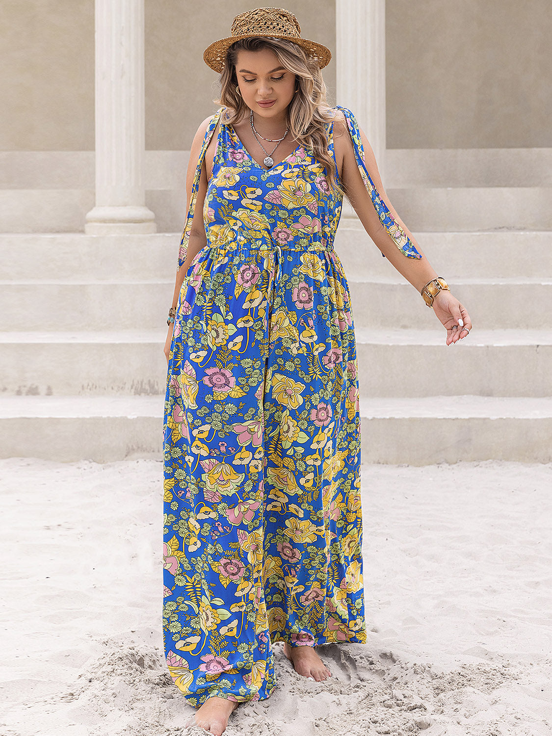 Aria Printed Wide-Leg Jumpsuit