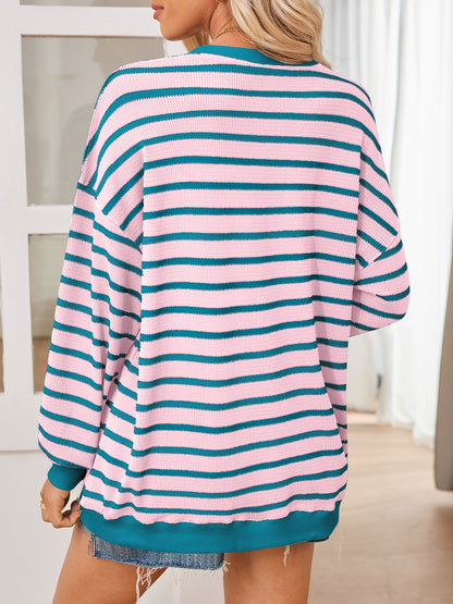 Mira Striped Contrast Sweatshirt