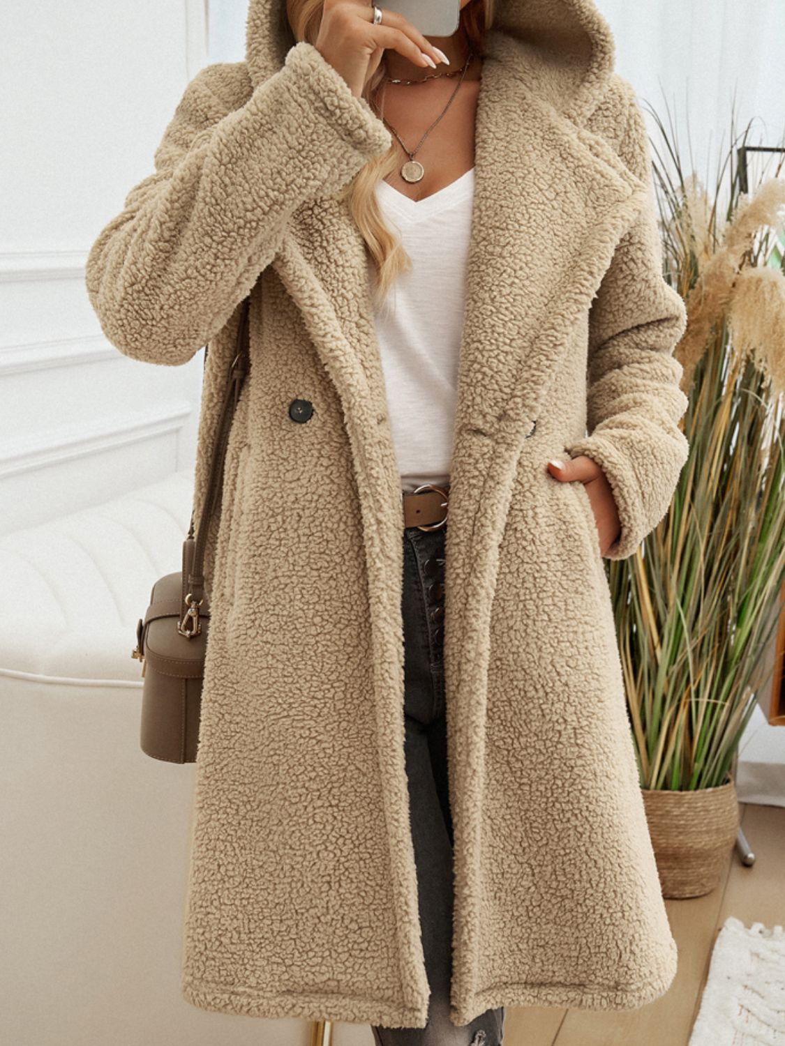 Odessa Hooded Teddy Coat