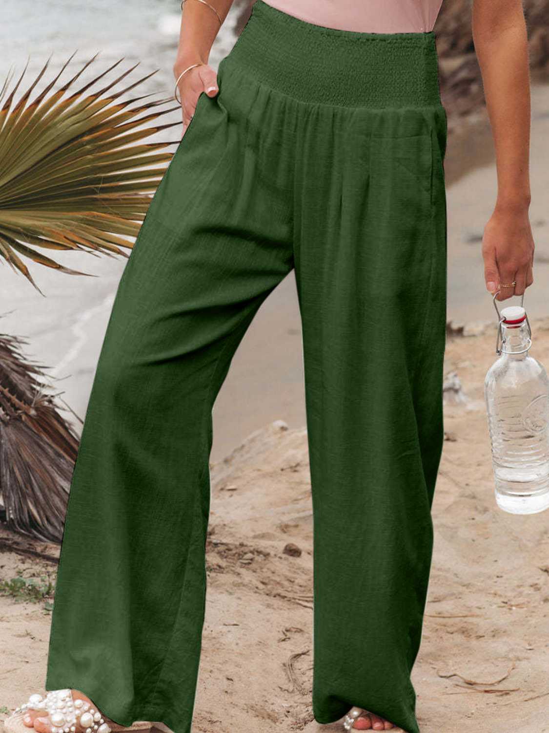 Dune Smocked Wide Leg Pants