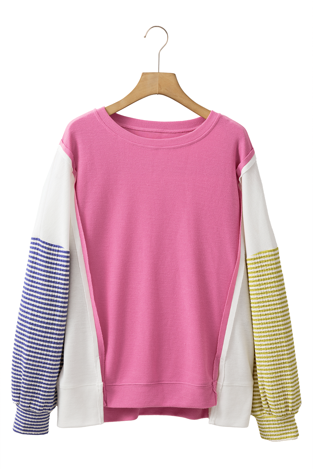 Eulalia Exposed Seam Color Block Sweatshirt