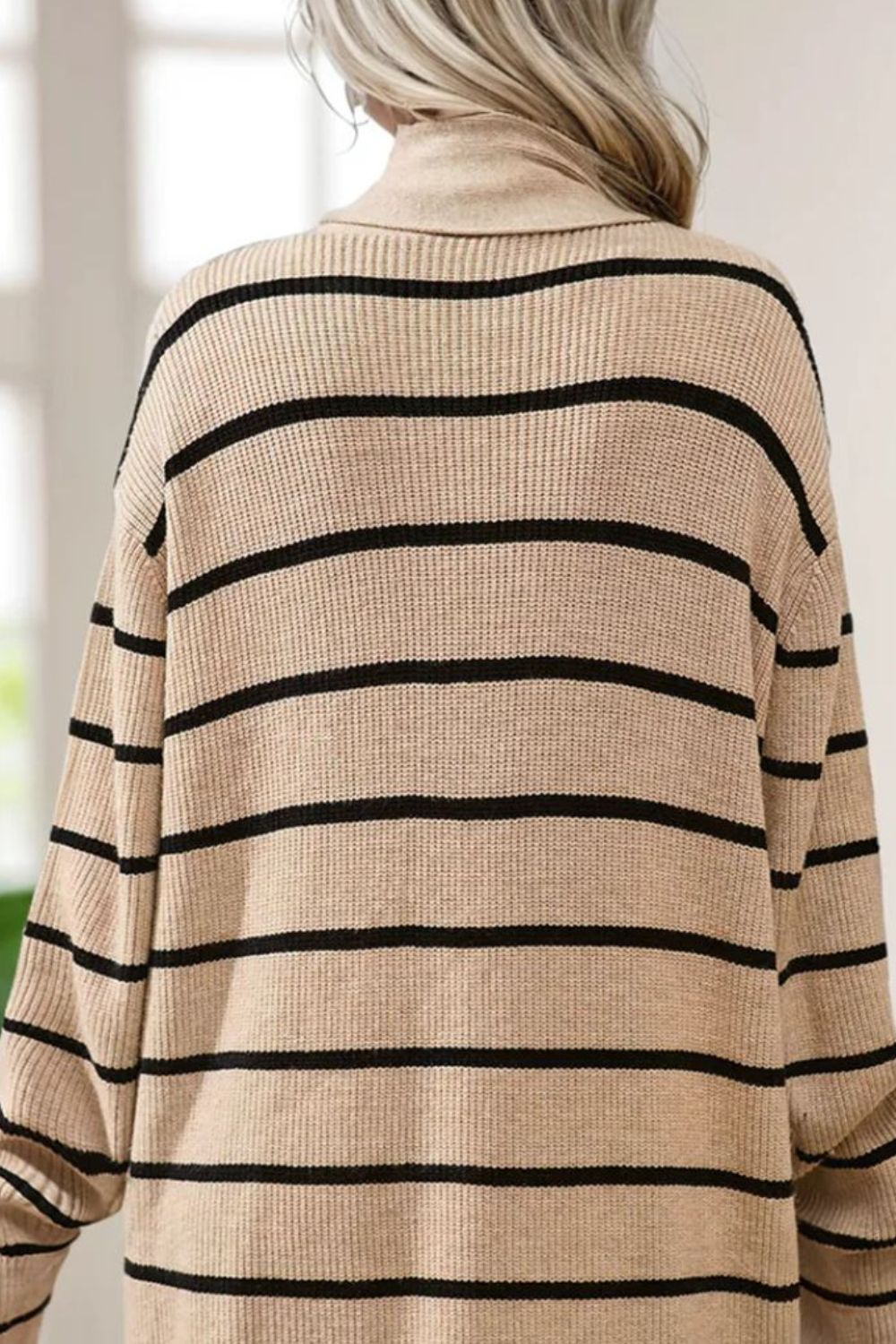 Liora Open Front Striped Cardigan