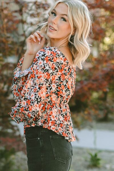 Lily Floral Peplum Blouse