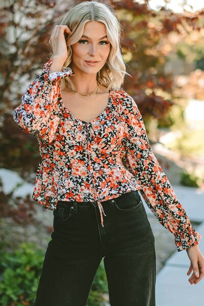 Lily Floral Peplum Blouse